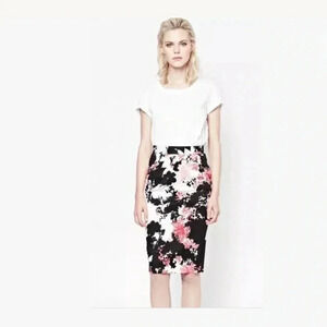 French Connection Floral Bell Garden Pencil Skirt